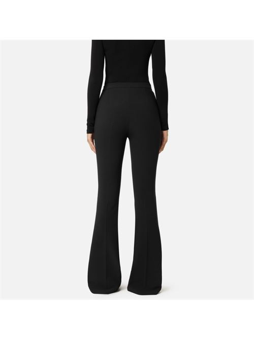 Palazzo trousers in stretch crêpe with horsebit ELISABETTA FRANCHI | PA02246E2.110